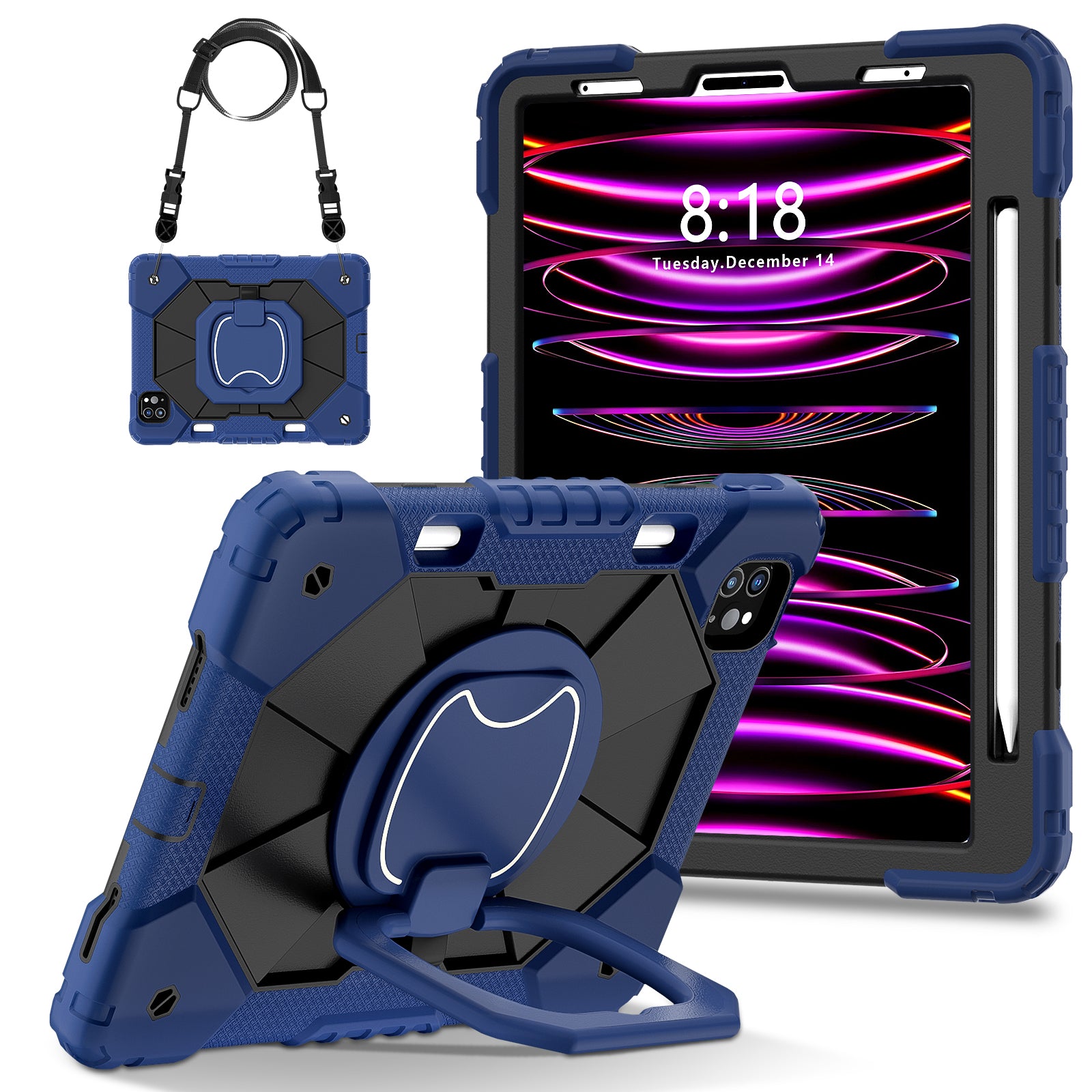 C3 for iPad Pro 11 (2020) / (2021) / (2022) / (2018) / Air (2022) / (2020) Tablet Case with Handle Kickstand C3 for iPad Pro 11 (2020) / (2021) / (2022) / (2018) / Air (2022) / (2020) Tablet Case with Handle Kickstand